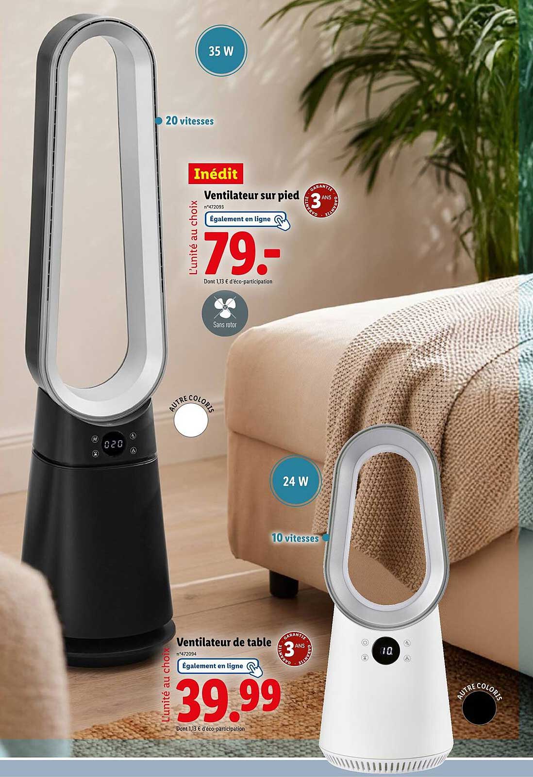 Ventilateur sur pied
