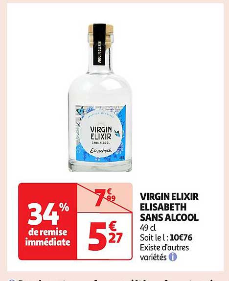 VIRGIN ELIXIR ELISABETH SANS ALCOOL