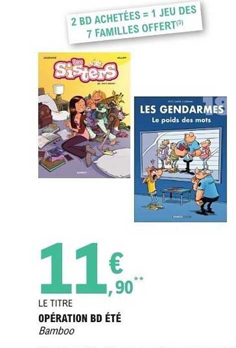 2 BD ACHETÉES = 1 JEU DES 7 FAMILLES OFFERT(3)