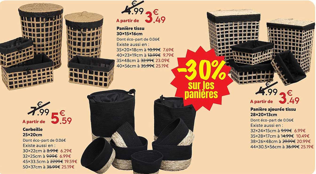 -30% sur les panières