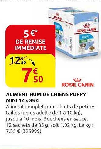 ALIMENT HUMIDE CHIENS PUPPY MINI 12 x 85 G