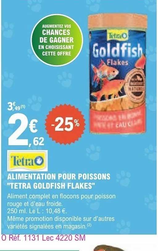 ALIMENTATION POUR POISSONS "TETRA GOLDFISH FLAKES"