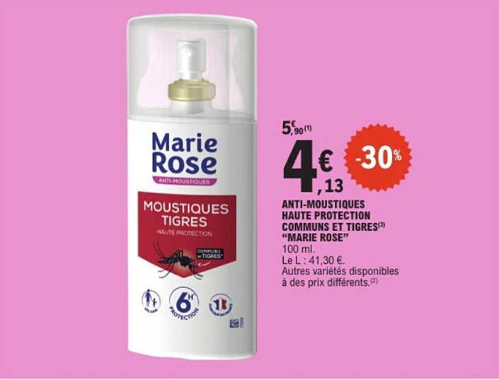 ANTI-MOUSTIQUES HAUTE PROTECTION COMMUNS ET TIGRES « MARY ROSE »