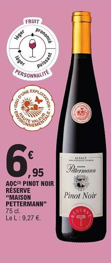 AOC(3) PINOT NOIR RÉSERVE “MAISON PETTERMANN”