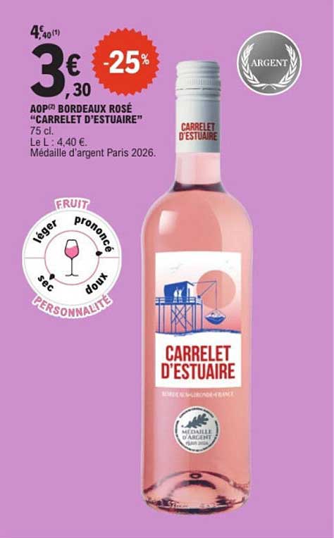 AOP Bordeaux Rosé "Carrelet d'Estuaire" 75 cl