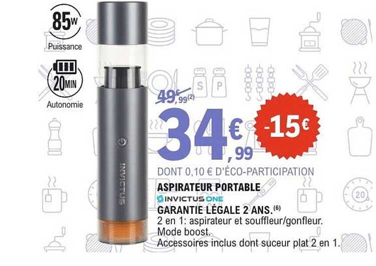 ASPIRATEUR PORTABLE INVICTUS ONE