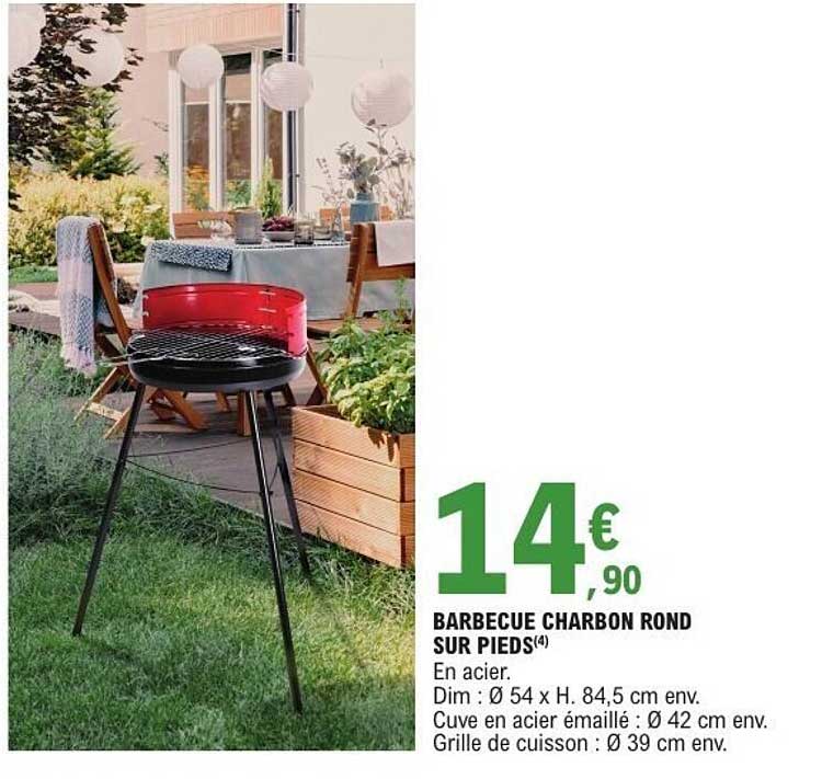 BARBECUE CHARBON ROND SUR PIEDS(4)
