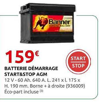 BATTERIE DÉMARRAGE START&STOP AGM