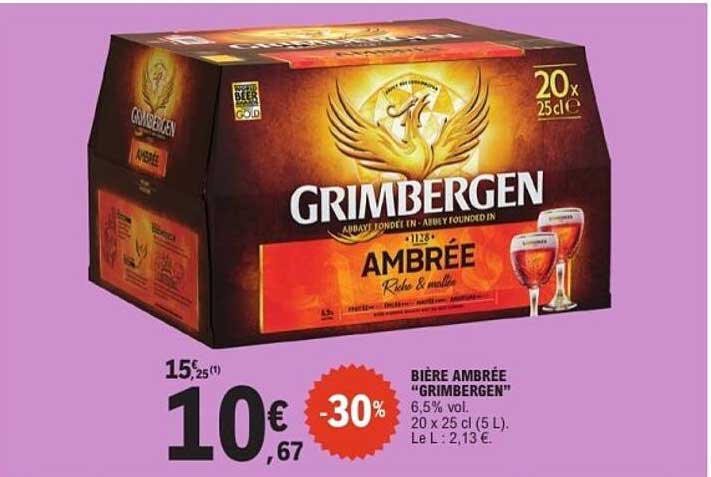 BIÈRE AMBRÉE "GRIMBERGEN"