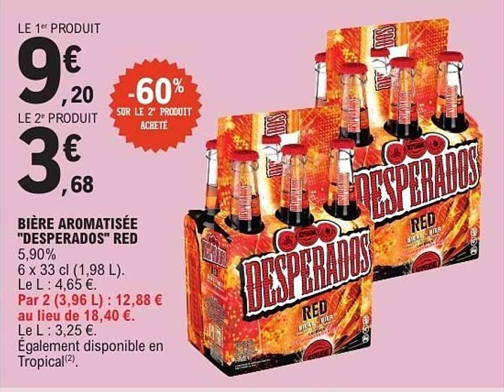 BIÈRE AROMATISÉE "DESPERADOS" RED