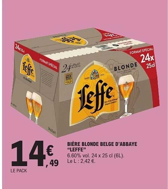 BIÈRE BLONDE BELGE D'ABBAYE “LEFFE”