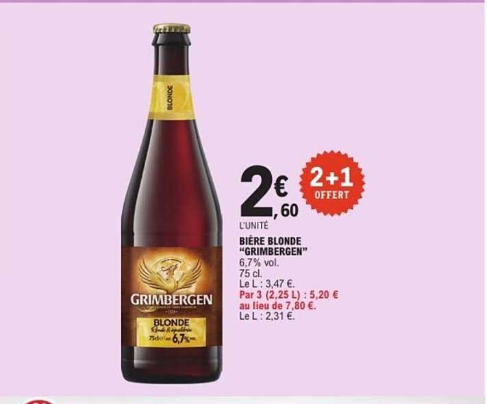 BIÈRE BLONDE "GRIMBERGEN"