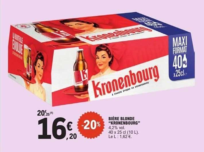 BIÈRE BLONDE "KRONENBOURG"