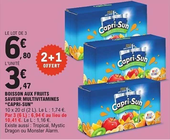 BOISSON AUX FRUITS SAVEUR MULTIVITAMINES “CAPRI-SUN”