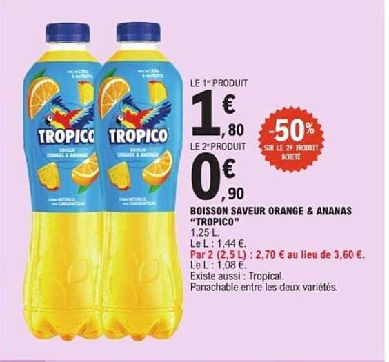 BOISSON SAVEUR ORANGE & ANANAS “TROPICO”
