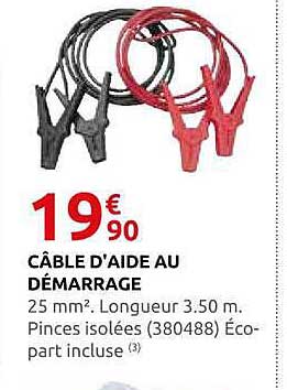 CÂBLE D'AIDE AU DÉMARRAGE