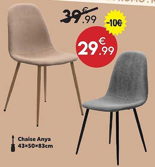 Chaise Anya 43×50×83cm