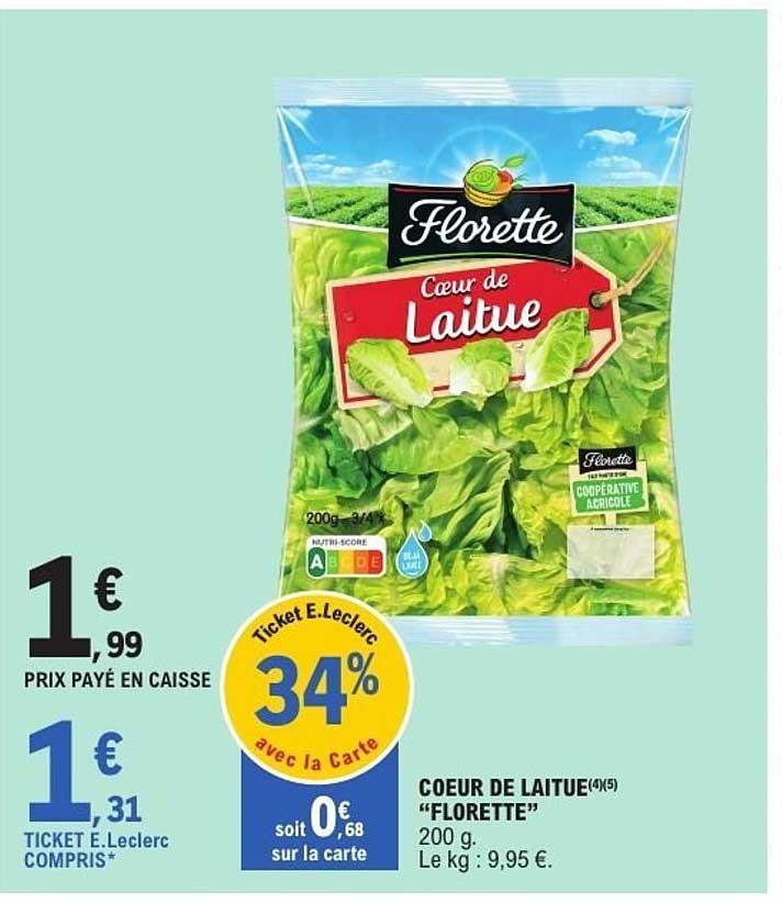 COEUR DE LAITUE "FLORETTE" 200 g.