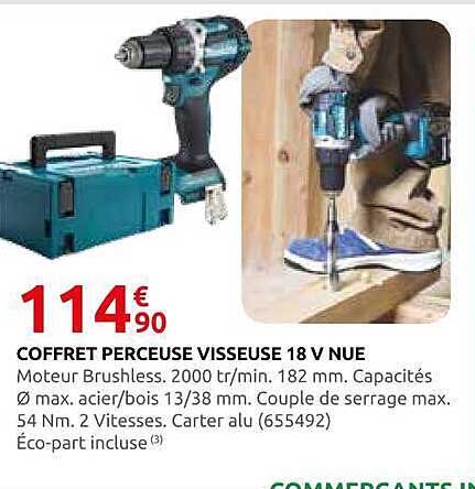 COFFRET PERCEUSE VISSEUSE 18 V NUE