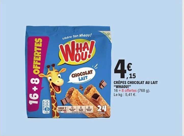 CRÊPES CHOCOLAT AU LAIT "WHAOU!"