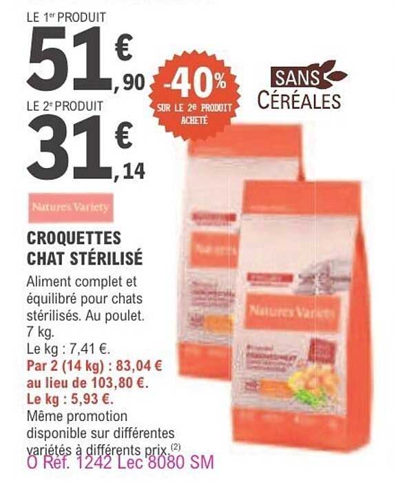 CROQUETTES CHAT STÉRILISÉ