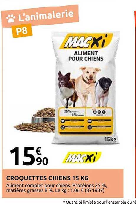 CROQUETTES CHIENS 15 KG
