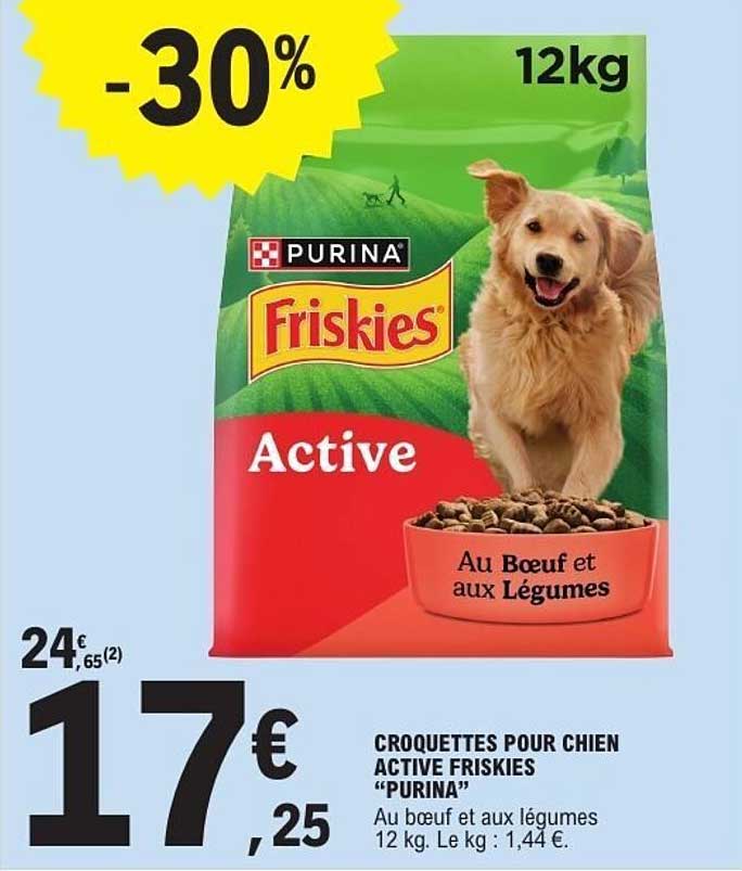 CROQUETTES POUR CHIEN ACTIVE FRISKIES “PURINA”