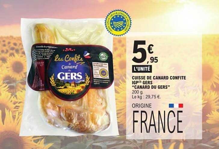 CUISSE DE CANARD CONFITE IGP" GERS "CANARD DU GERS" 200 g