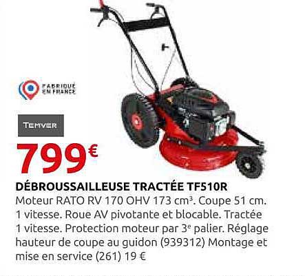 DÉBROUSSAILLEUSE TRACTÉE TF510R