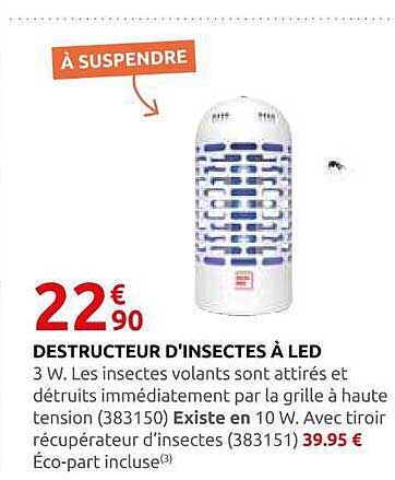 DESTRUCTEUR D'INSECTES À LED