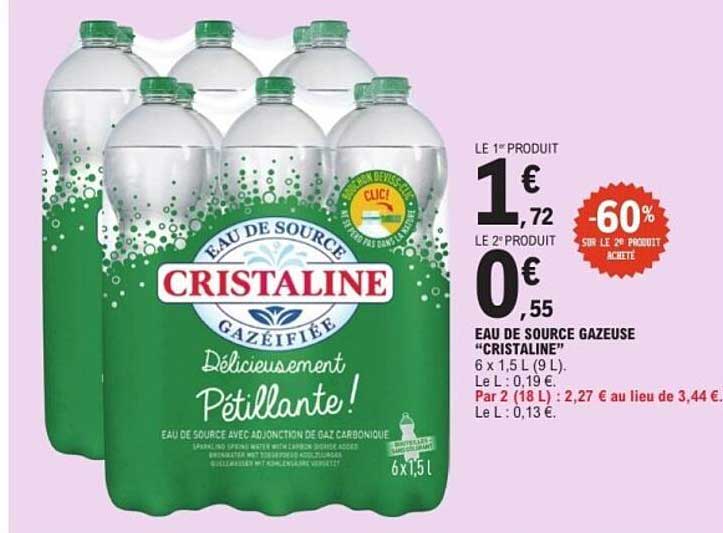 EAU DE SOURCE GAZEUSE «CRISTALINE»