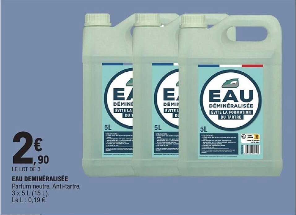 EAU DÉMINÉRALISÉE