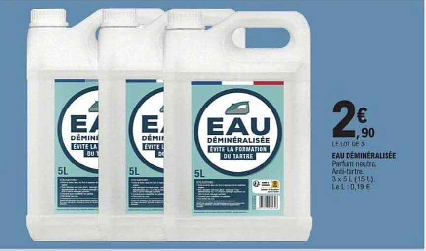 EAU DÉMINÉRALISÉE