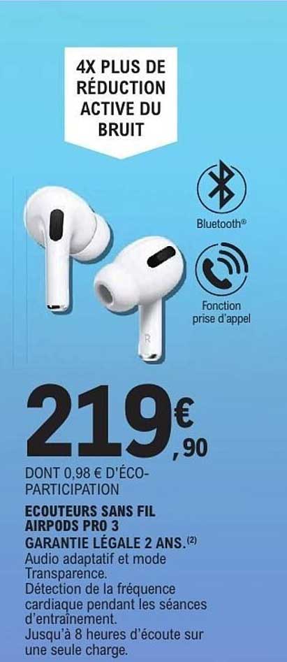 ECOUTEURS SANS FIL AIRPODS PRO 3