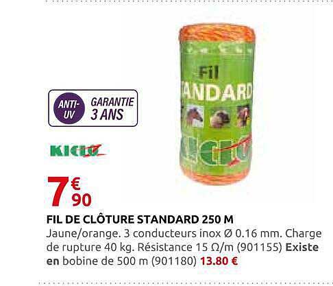 FIL DE CLÔTURE STANDARD 250 M