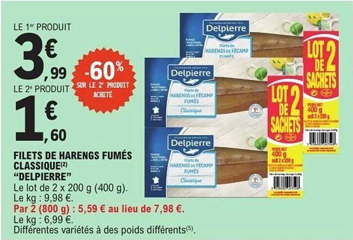 FILETS DE HARENGS FUMÉS CLASSIQUE “DELPIERRE”