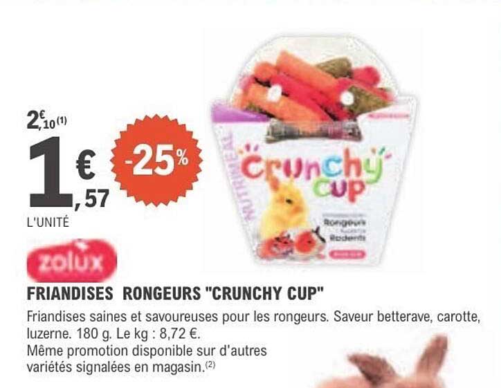 FRIANDISES RONGEURS "CRUNCHY CUP"