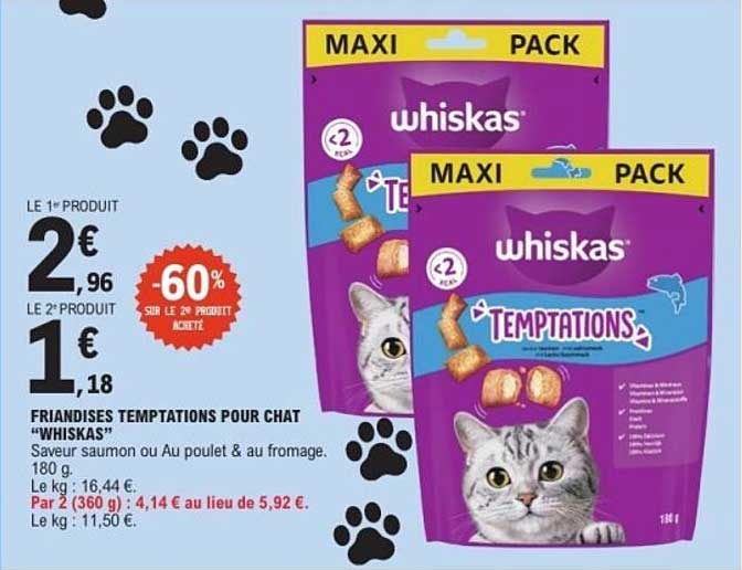 FRIANDISES TEMPTATIONS POUR CHAT "WHISKAS"