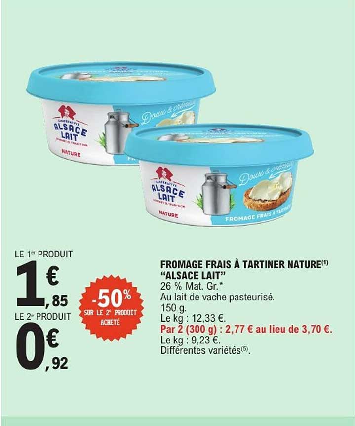 FROMAGE FRAIS À TARTINER NATURE “ALSACE LAIT”
