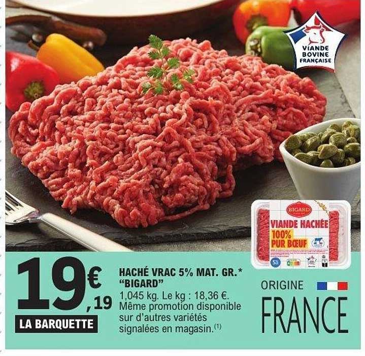 HACHÉ VRAC 5% MAT. GR. “BIGARD”