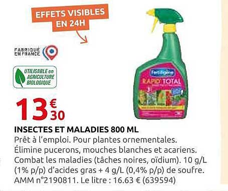 INSECTES ET MALADIES 800 ML