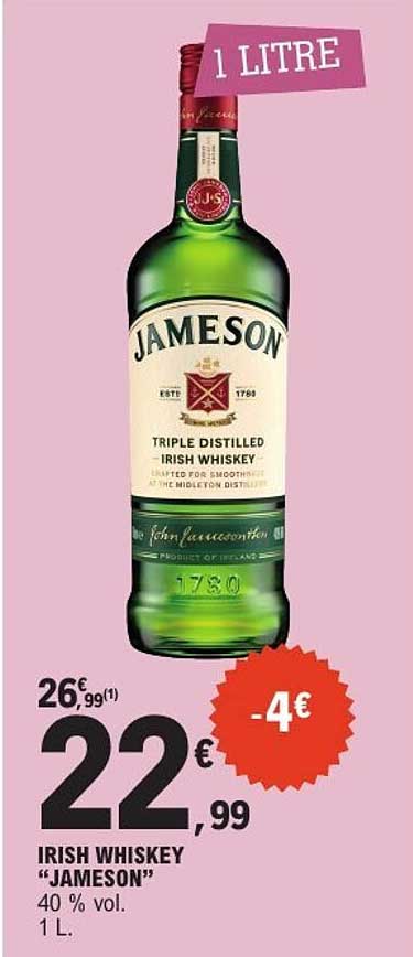 IRISH WHISKEY “JAMESON” 40 % vol. 1 L.