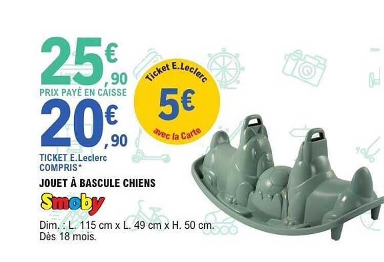 JOUET À BASCULE CHIENS Smoby