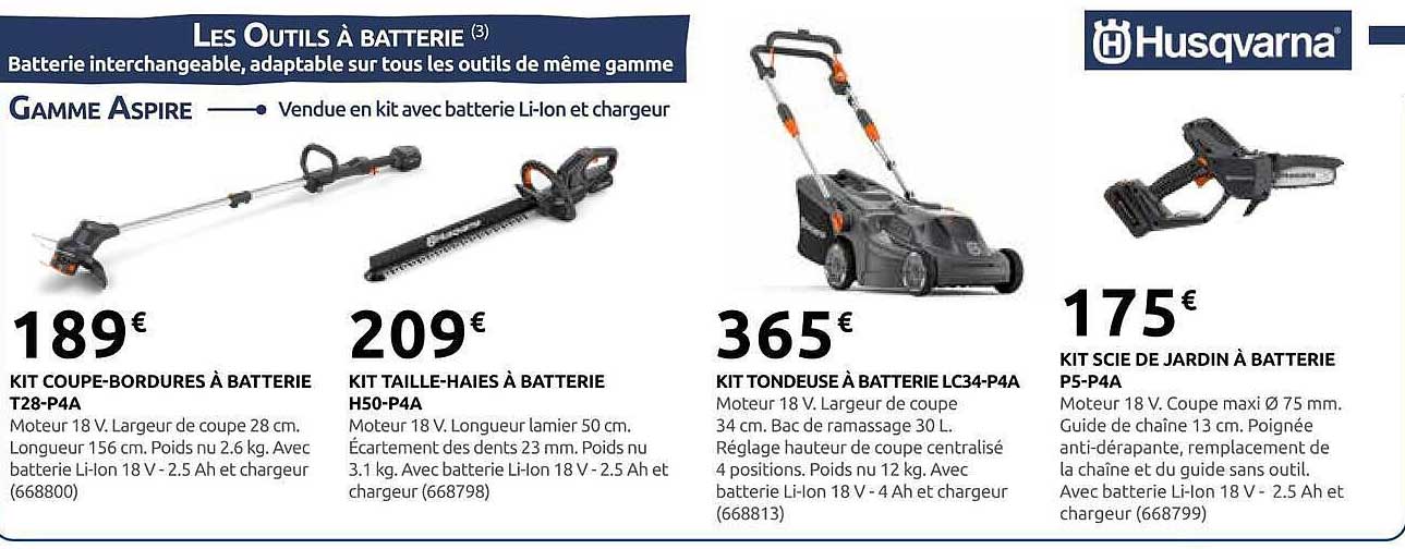 KIT COUPE-BORDURES À BATTERIE T28-P4A