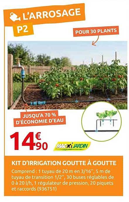 KIT D’IRRIGATION GOUTTE À GOUTTE