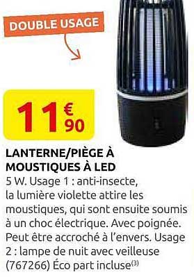 LANTERNE/PIÈGE À MOUSTIQUES À LED