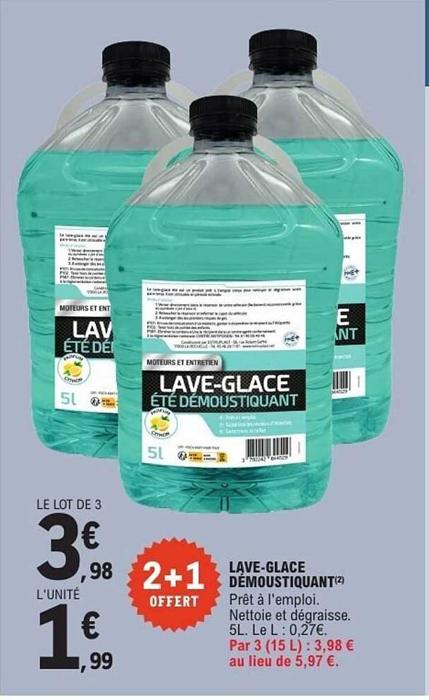 LAVE-GLACE ÉTÉ DÉMOUSTIQUANT