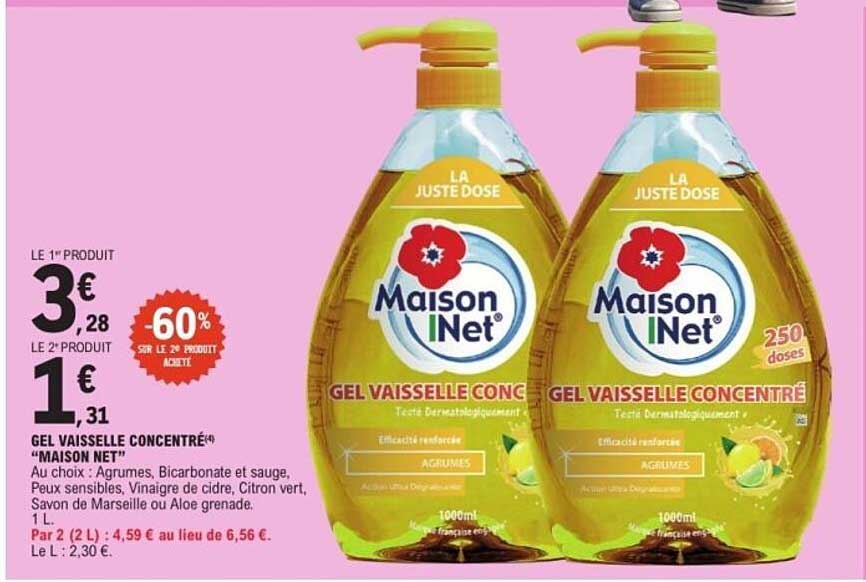 LE 1er PRODUIT 3€28 LE 2e PRODUIT 1€31 -60% SUR LE 2e PRODUIT ACHETÉ