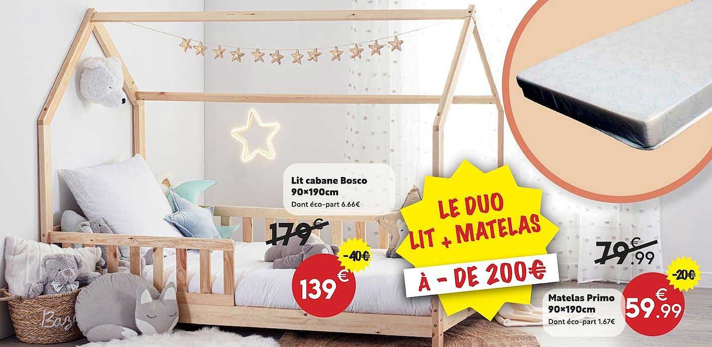 LE DUO LIT + MATELAS À - DE 200€