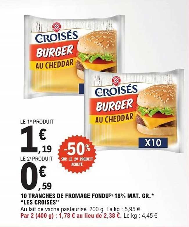 LES CROISÉS BURGER AU CHEDDAR